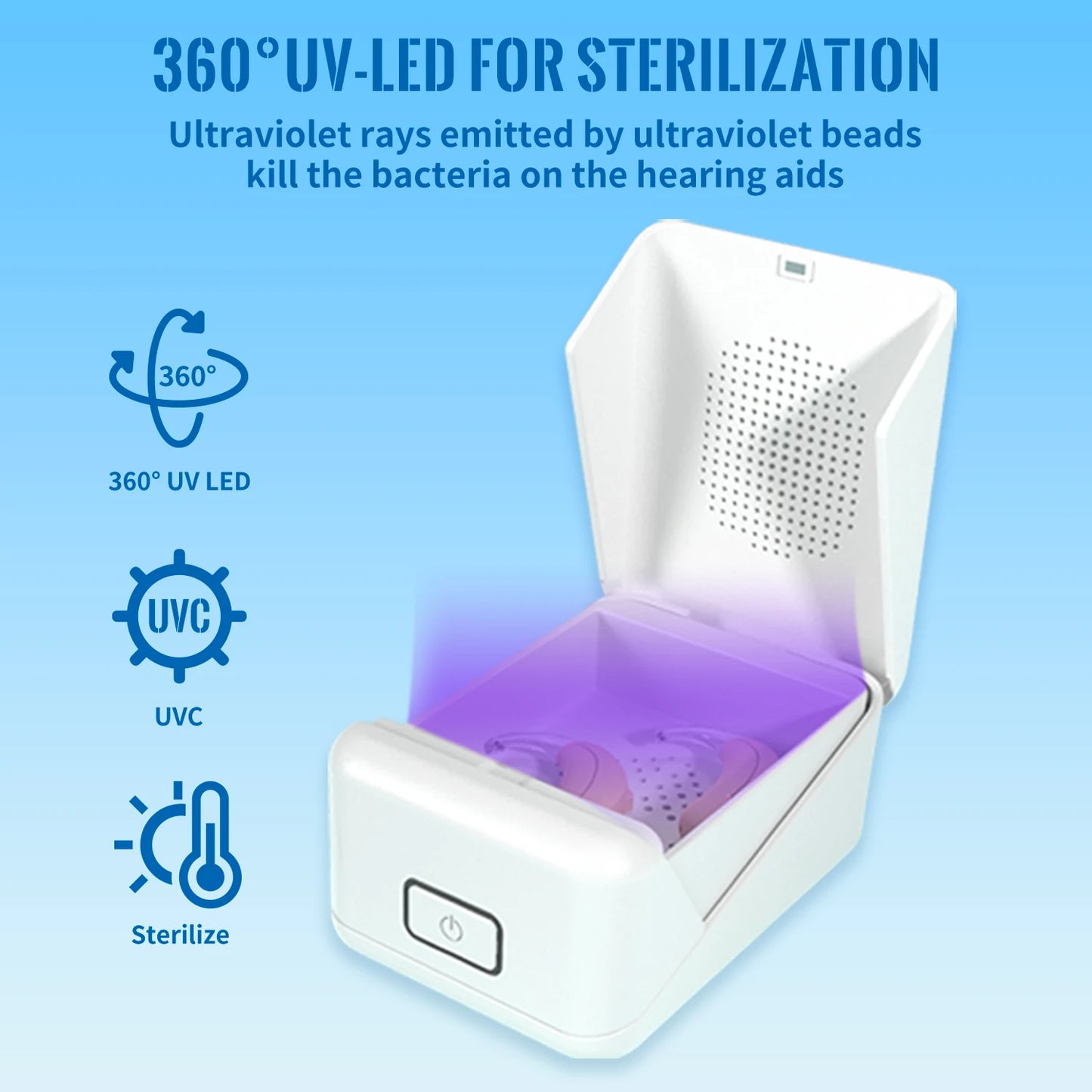 Dryer for Hearing Aid Electronic Dehumidifier  Removes Sweat & Moisture Efficiently