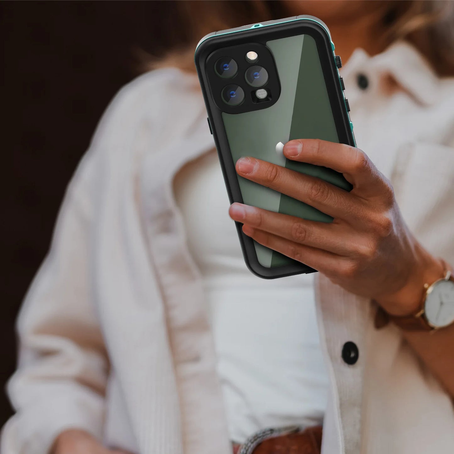 IP68 Waterproof For IPhone 16 15 14 13 12 11 Pro Max XS Max XR SE 78 Case RedPepper Cover Diving Underwater Swim Outdoor Sports