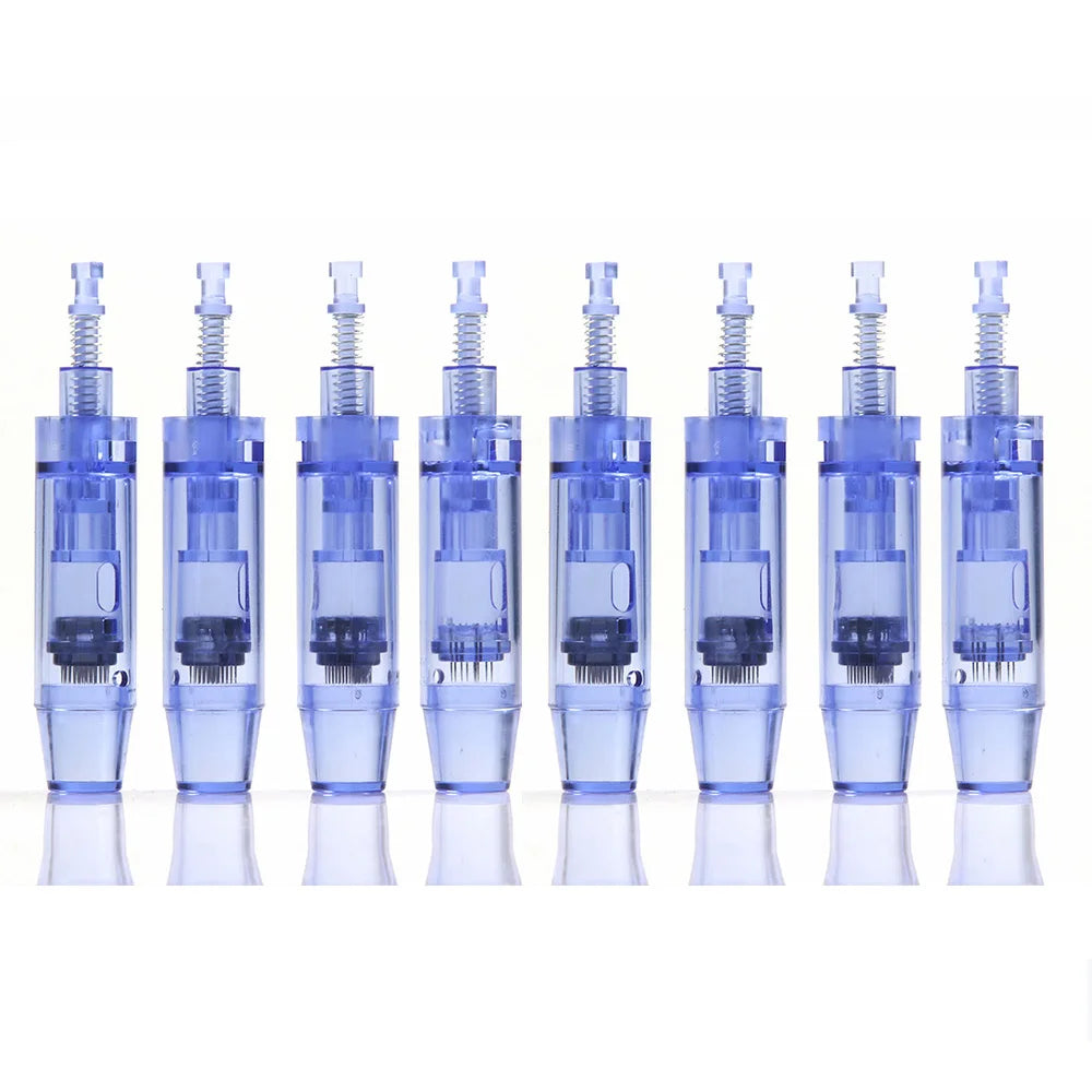 10pcs Professional Blue Bayonet Needles Cartridges 9 12 24 36 42pin  Nano Size For Derma Microneedling Pen A1 Face Skin