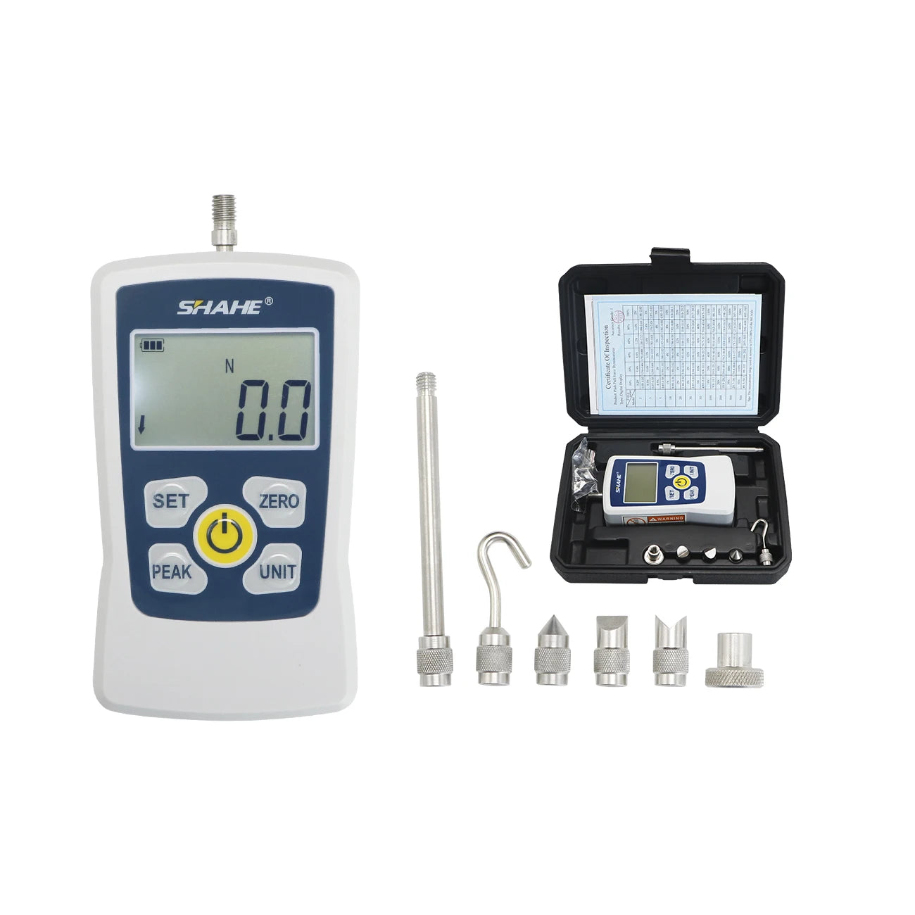 SHAHE Digital Force Gauge With Backlight Electronic Push Pull Force Gauge Digital Dynamometer Portable Pull Tester