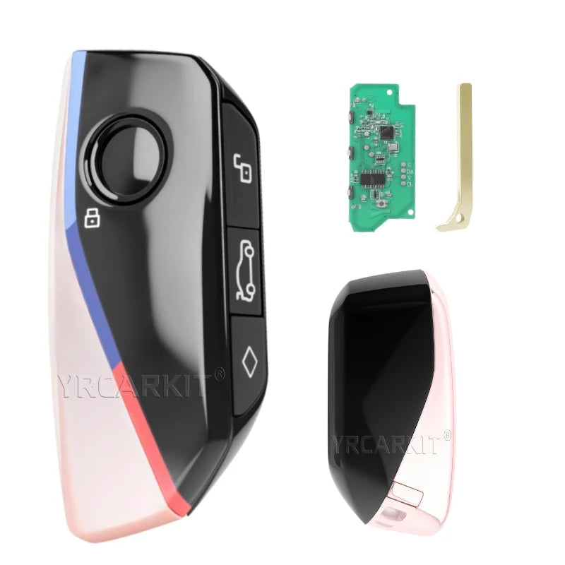 Modified Upgraded For BMW F Chassis 3 5 7 Series CAS4 FEM BDC Smart Remote Key Fob Keyless Go 49 Chip 433 315 868 Mhz Blade Logo