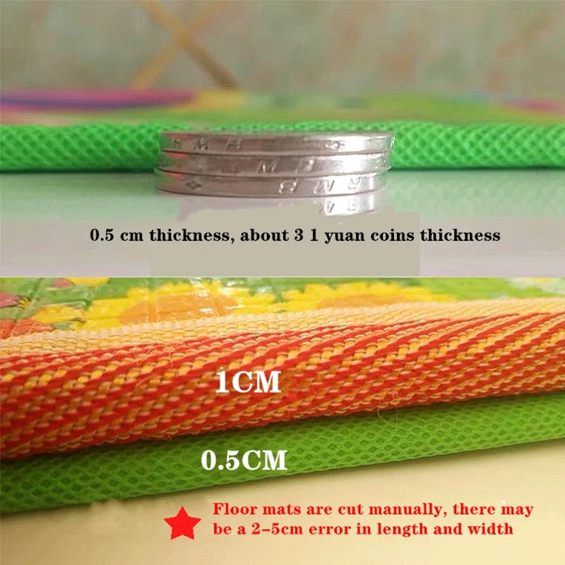 1cm EPE Environmentally Friendly Thick Baby Crawling Play Mats Folding Mat Carpet Play Mat for Children's Safety Mat Rug Playmat