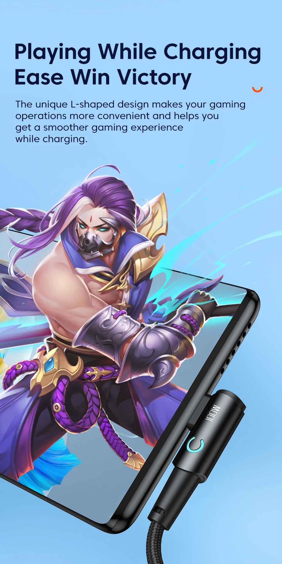 Toocki 6A USB C Cable 90 Degree For OPPO 100W Fast Charging Cord For Honor Huawei Oneplus Realme Charger Data Wire