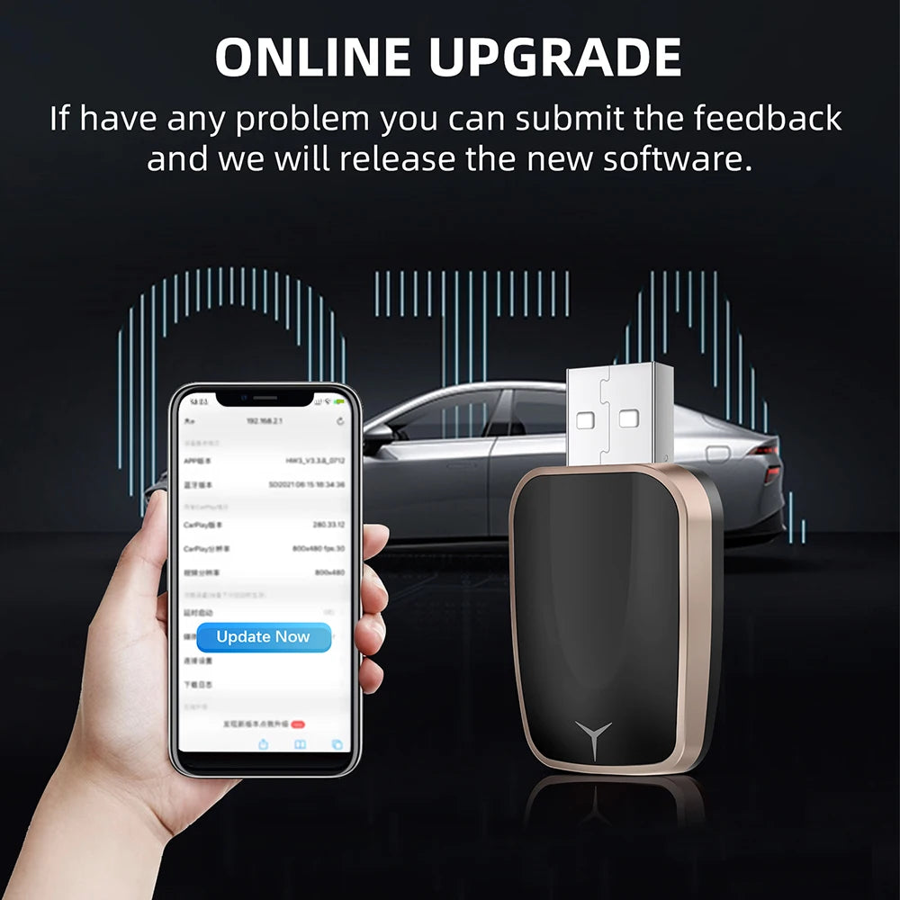 2in1 Wireless CarPlay Dongle Wireless Android Auto Adapter AI Smart Box Car Intelligent Systems For Car With Wired CarPlay