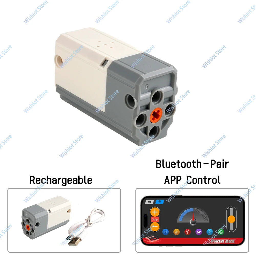 MOC 6 Speed Gearbox Engine Manual Transmission Model APP Control M Motor AA Battery Box 8883 8881 Building Block Power Functions