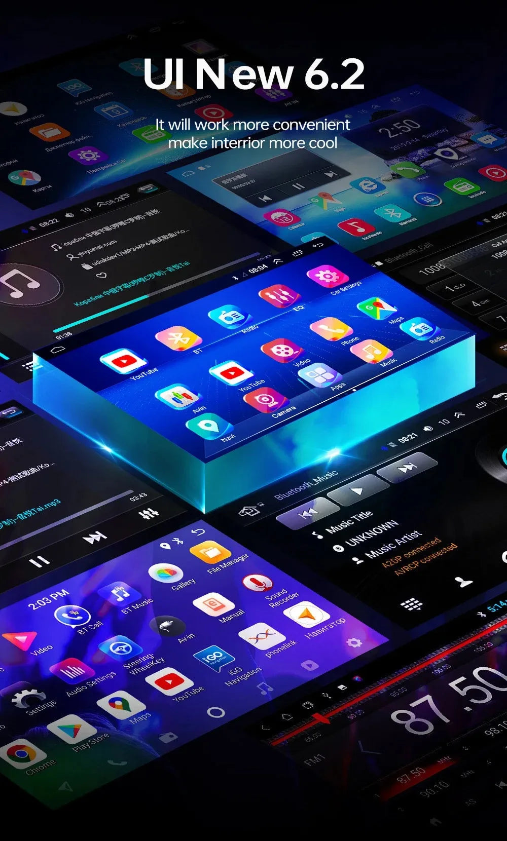 7/9/10 inch Universal Android 13 Car Radio 64G Autoradio android 2 Din car radio GPS BT Central Multimedia Smart car systems