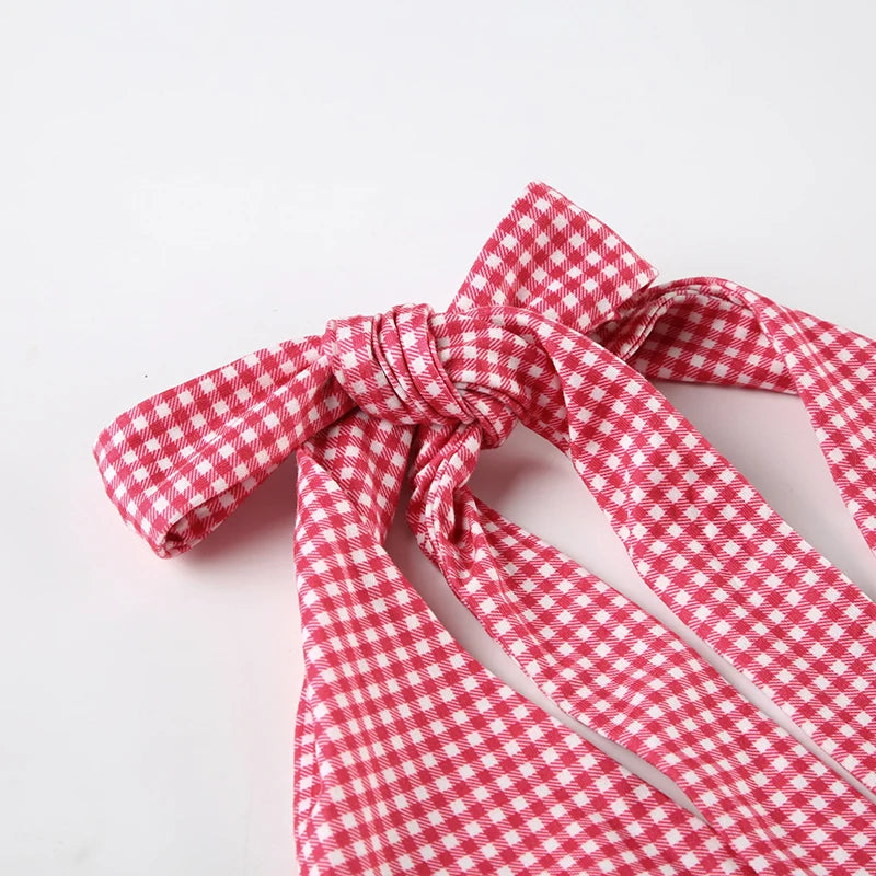 Fashion Y2k Sweet Halter Women Tanks Skinny Sleeveless Print Hotsweet V-Neck Backless Blouses