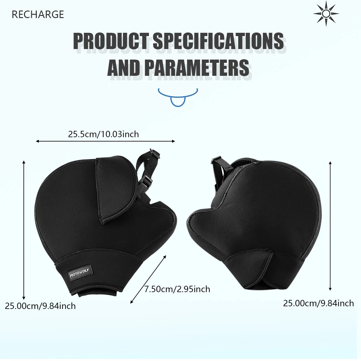 Thick Motorcycle Handlebar Muffs Protective Motorcycle Scooter ATV UTV Winter Warmer Gloves Grip Handle Bar Muff Rainproof Warm