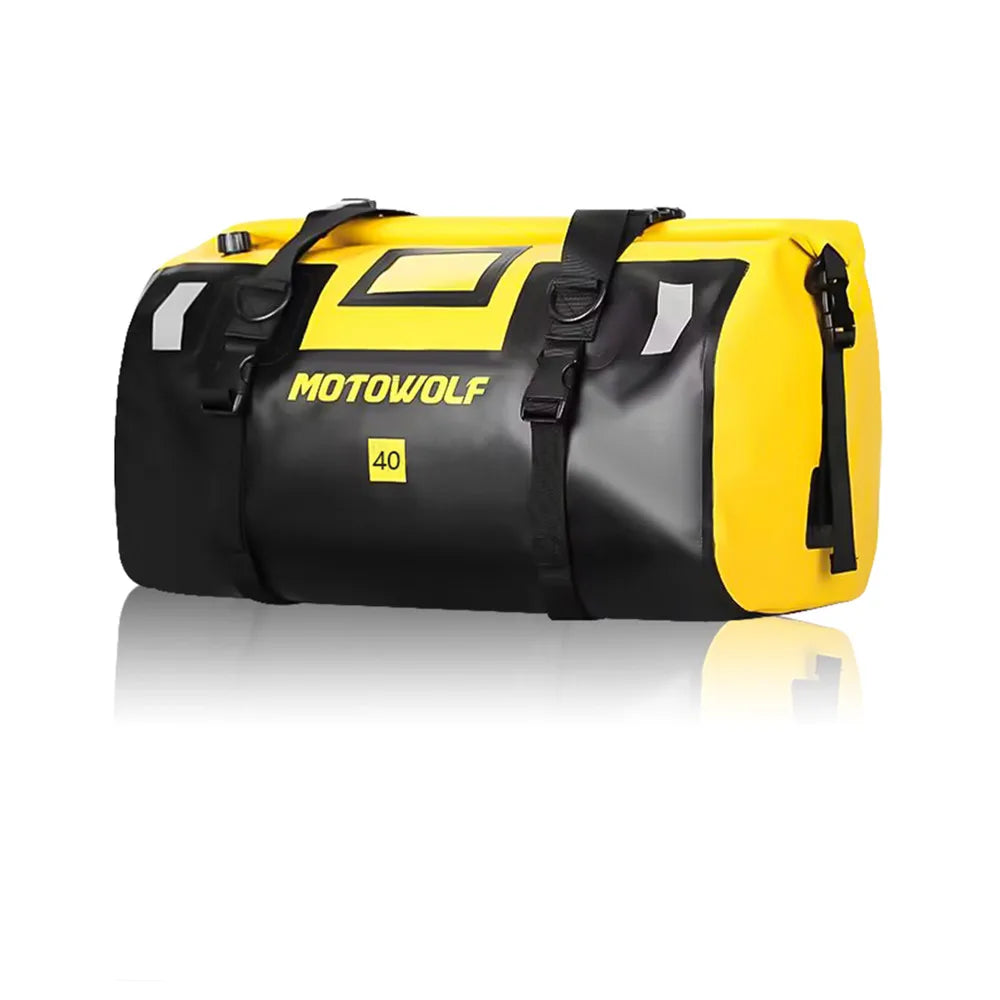 Motorcycle Dry Bag Waterproof Reflective Tail Duffle Bag Skiing Travel Hiking Camping Boating Riding Fishing Outdoor Luggage