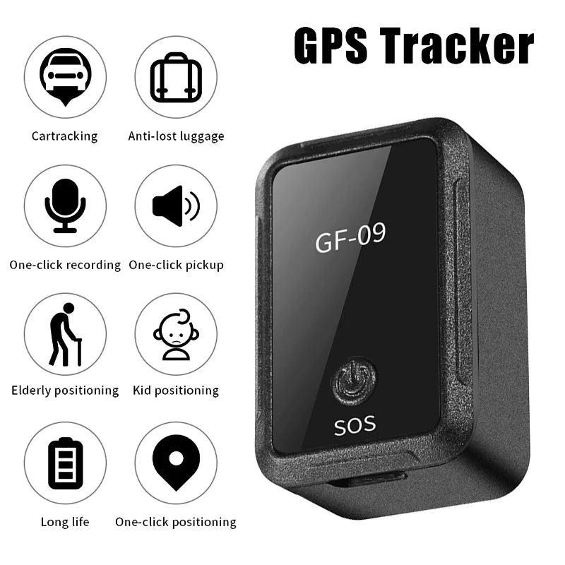 GF09 GSM Tracker with Voice Recording Free LiveLBS WlFl Location Tracking APP Auto Callback SpyDevice for Girlfriend