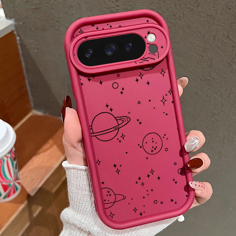 Cartoon Print Case For Google Pixel 10 8 Pro 9A 8A 10 9 Pro XL 7A Shockproof Soft Silicone Phone Protector Cover For Pixel 7 Pro