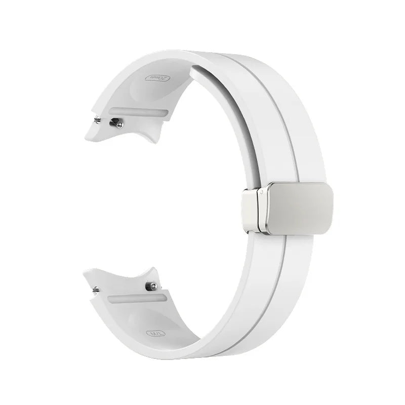No Gap Soft Silicone Strap For Samsung Galaxy Watch 7 6 5 4 40mm 44mm Breathable Magnetic Wristband Watch 6 4 Classic/5 Pro 45mm