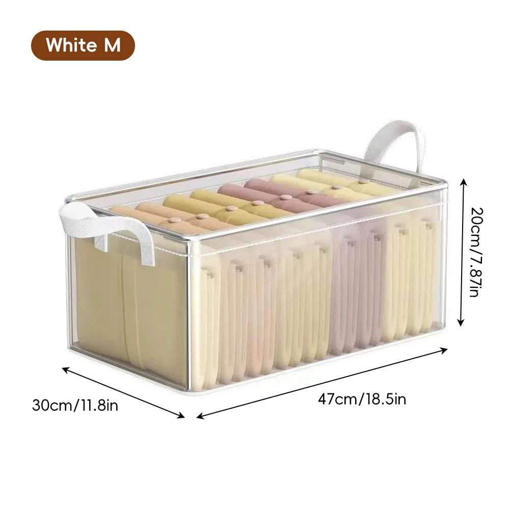 Foldable Anti Mold Transparent Clothing Storage Bag with Lid for Seasonal Storage, Moving Packaging,wardrobe Storage,and Storage