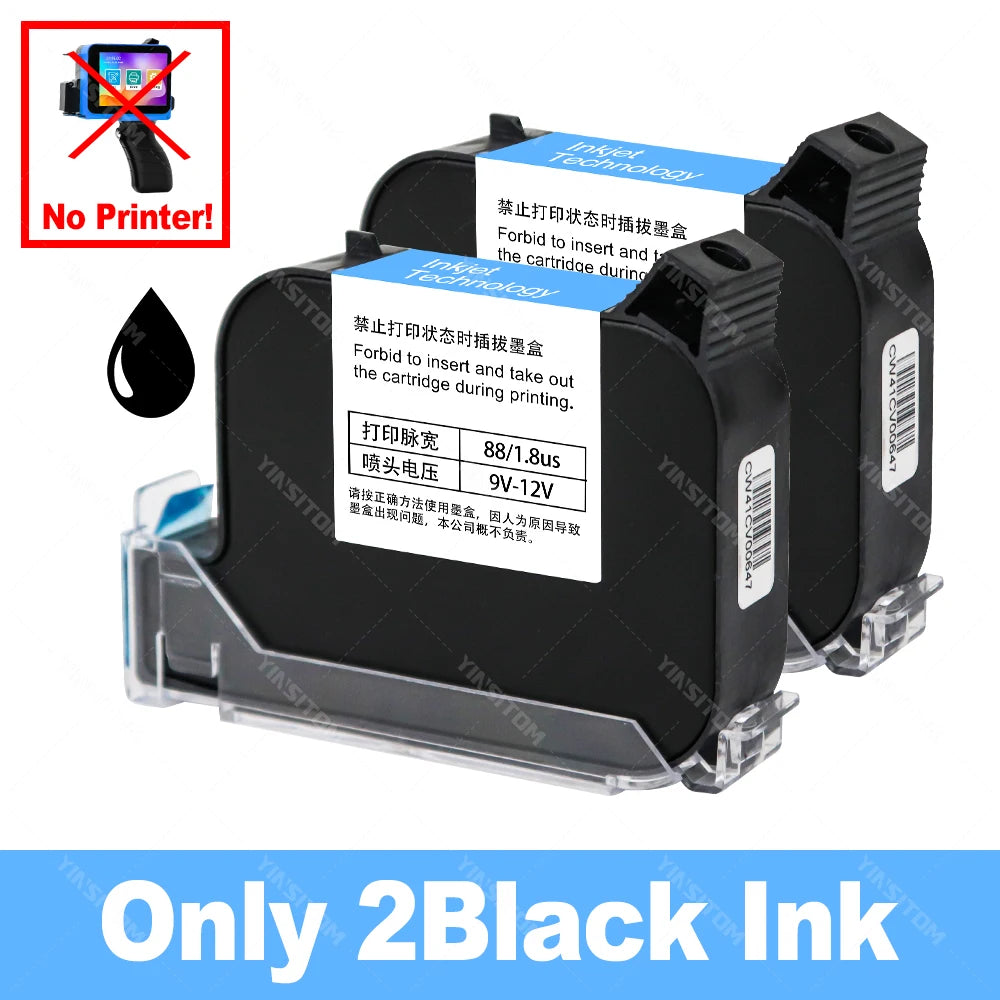 12.7mm Mini Inkjet Printer with Grips 28 Languages Coding Portable Machine for Plastic Text Label Batch Number Date Logo Print