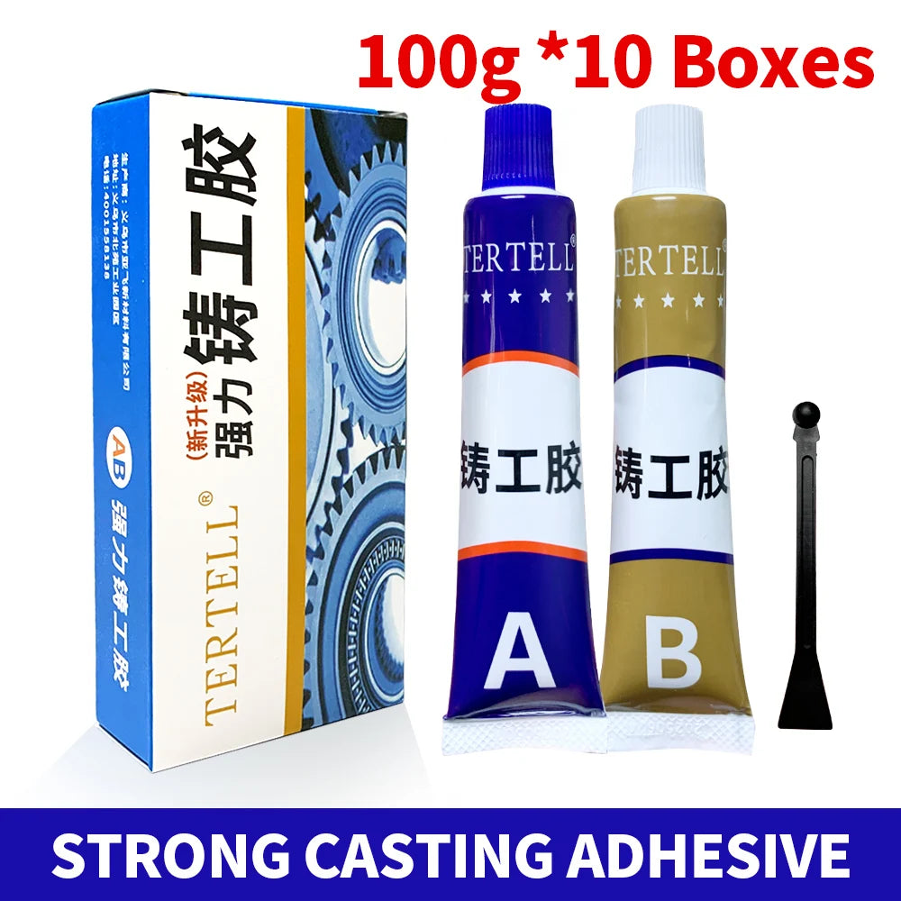 A+B Glue Casting Adhesive Industrial Repair Agent Casting Metal Cast Iron Trachoma Stomatal Crackle Welding Glue Home Accessorie