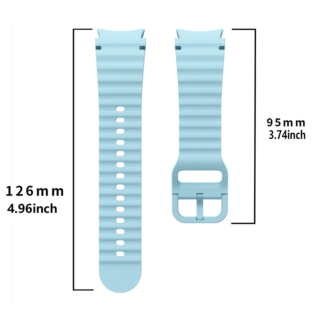 for Samsung Galaxy Watch 7 Band FE/5 Pro/6/4 Classic 44mm 40mm No Gap Sport Silicone Belt Bracelet Correa Galaxy Watch 7 Strap