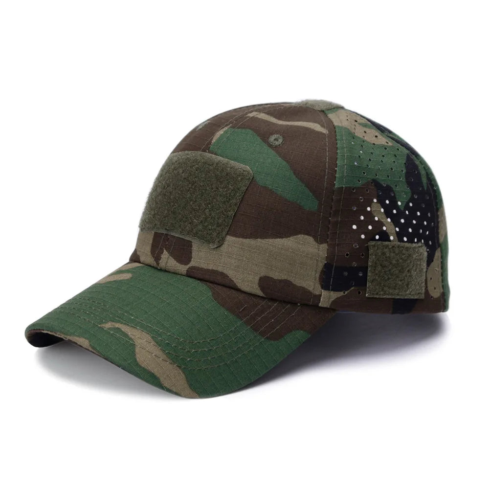 Athletic casual breathable camouflage baseball cap for men, military fan sun hat tactical hat military training hat bucket hat