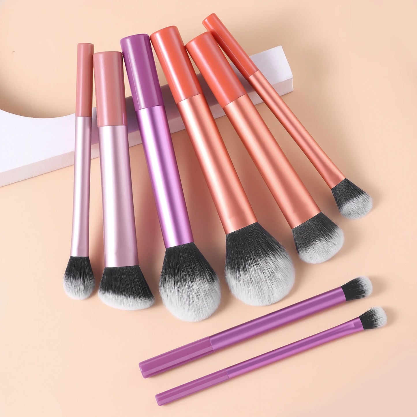 Makeup Brush Sets,8pcs Plastic Daily Portable Multifunctional Makeup Brush For Making Up Supply