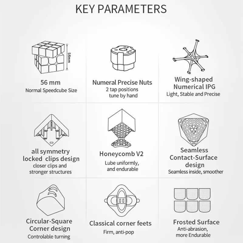 GAN 356 RS Speed Cube Stickerless 3x3 Speedcube 3x3x3 Professional Magic Cube Puzzle Toys for Children GAN Cubes