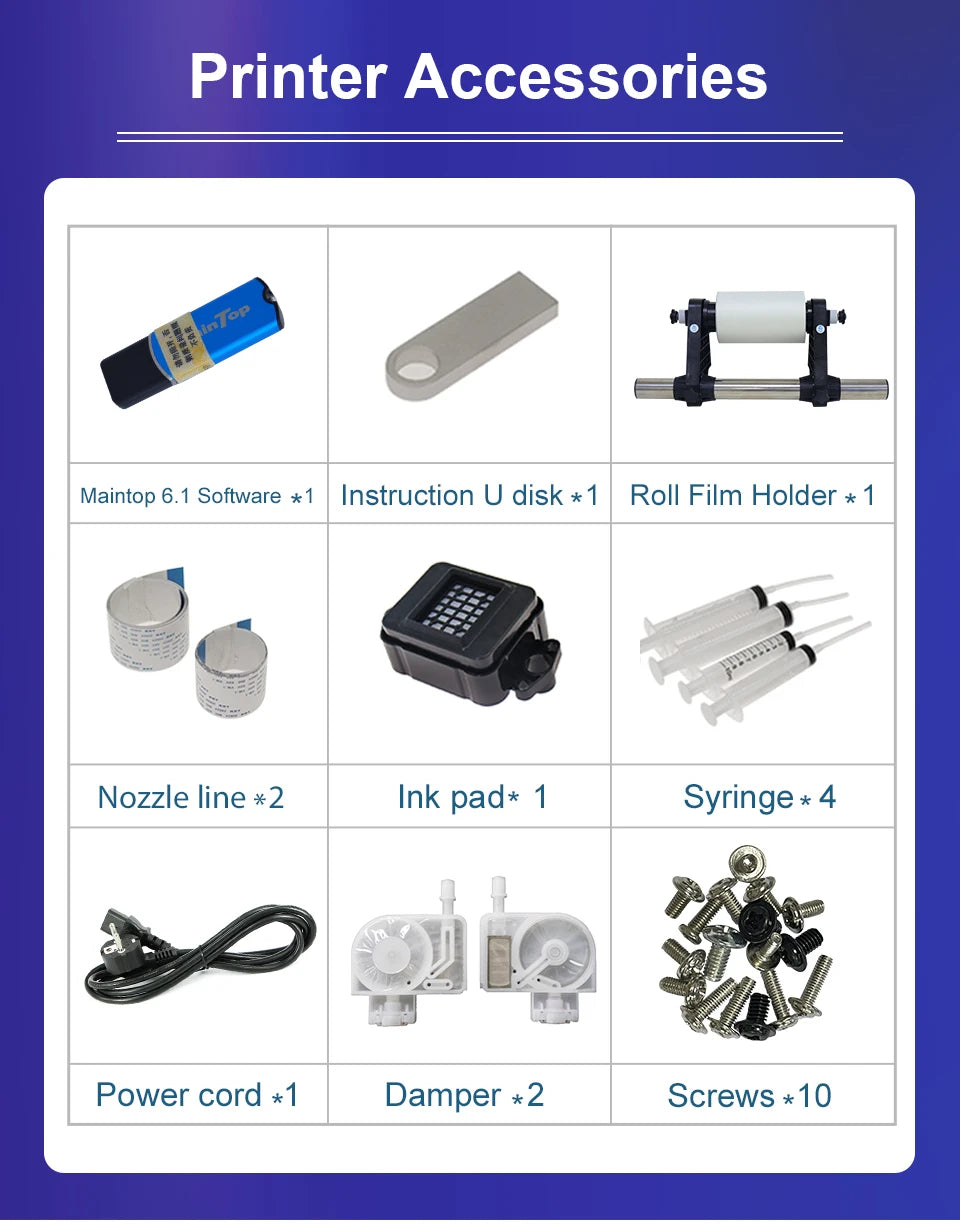 A3 DTF Printer Dual XP600 Printhead A3 Plus 13" DTF Printer Direct to Transfer Film DTF Printer for T-shirts Hoodies All Fabric