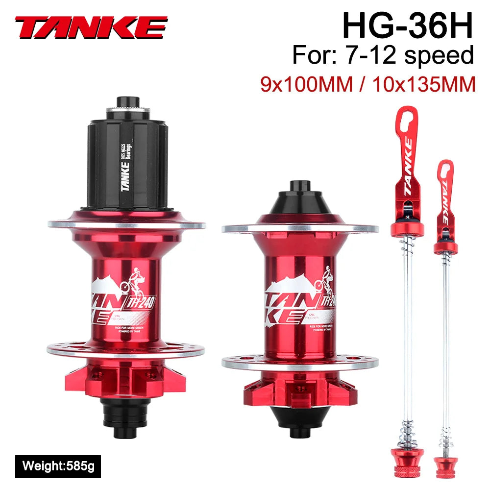 TANKE 120 Click Hub Bearing MTB Hub Front Rear 32 36 Holes Disc Brake Bicycle Hubs 7 8 9 10 11 12 Speed Quick Release 6 Pawl Hub