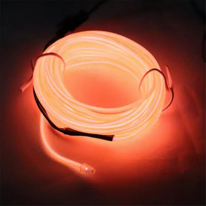 1M Car EL Wire Led Strip Atmosphere Light For DIY Flexible AUTO Interior Lamp Party Decoration Lights Neon Strips