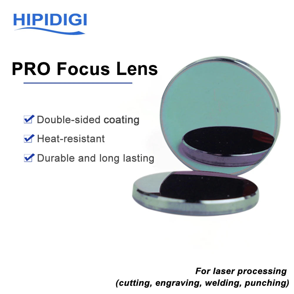 HIPIDIGI CO2 Focus Lens USA ZnSe CVD/PVD/PRO Dia.18 19.05 20mm FL38.1 50.8 63.5 for Laser Engraving Cutting Machine Consumables