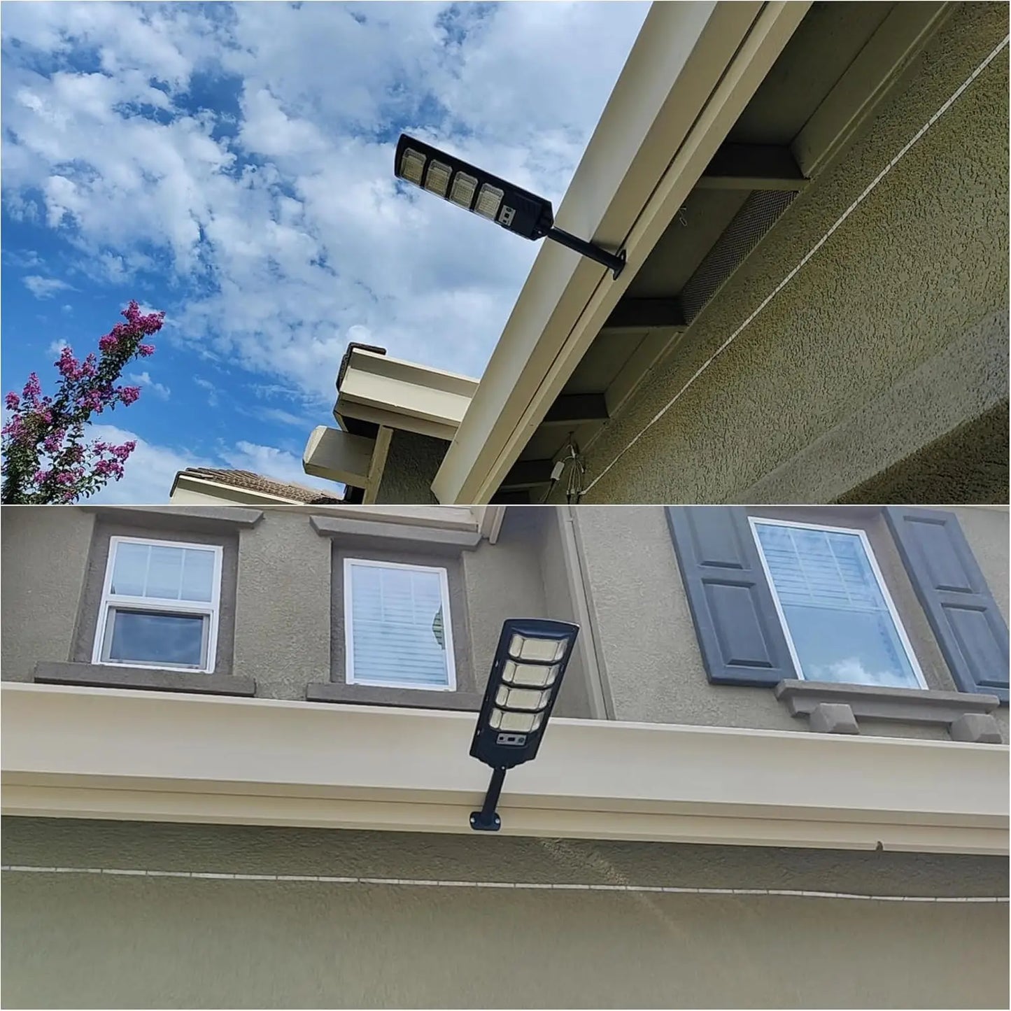 Solar outdoor light with motion sensor, waterproof wide-angle floodlight, safety light with remote control, courtyard path light