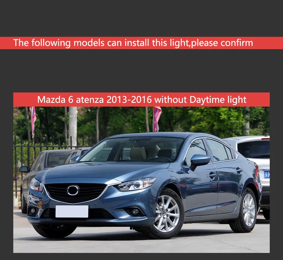 Auto Parts For Mazda 6 Atenza Headlights 2013-2016 latest Styling LED Daytime Lights Dual Projector Car Accesorios Modified
