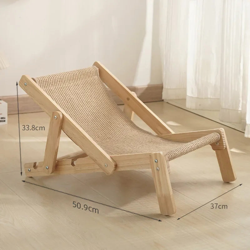 Cat Sisal Lounge Chair Detachable Adjustable Comfortable Beach Chair Lifting Bed Elevated Bed Cat Grab Board Easy To Install