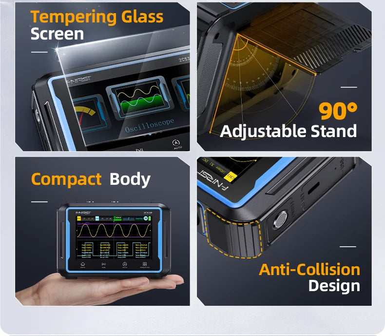 FNIRSI 2C53P Touch Screen Digital Oscilloscope+Multimeter+Signal Generator 3IN1 Dual Channel 50MHZ Automatic Osciloscópio Tools