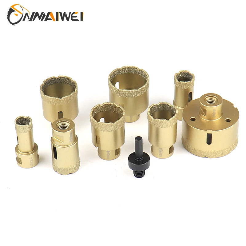 M14 Diamond Core Bit Set For Stone Granite Glass Marble Angle Grinder Bit Porcelain Tiles Crowns Set Matel Crowns 9PCS