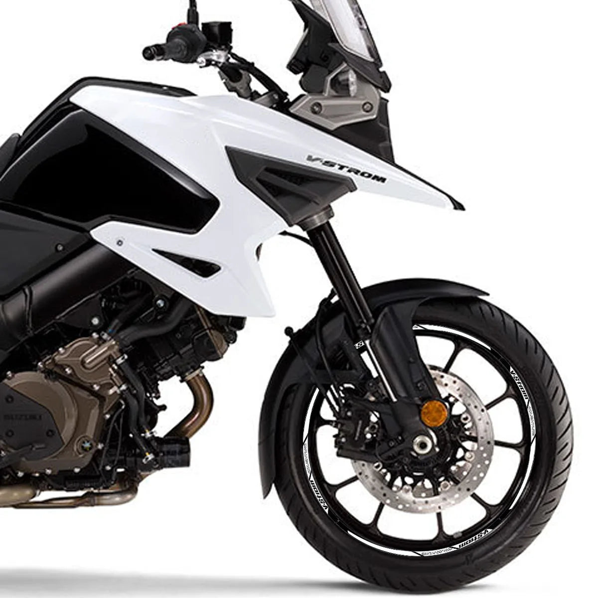 For Suzuki V-Strom 250 SX Vstrom 1000 1050 XT DL 650 Reflective Motorcycle Wheel Hub Stickers Motocross Rim Decals Accessories