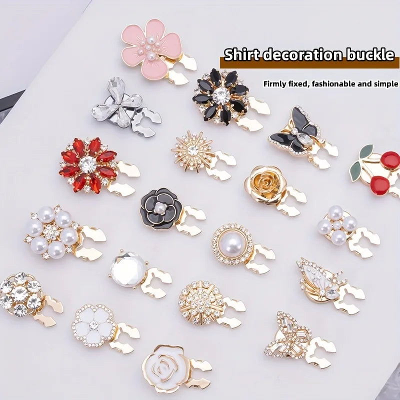 Rhinestone Button Covers, Gold Crystal Clip on Button Covers, Decorative Formal Cufflink Buttons