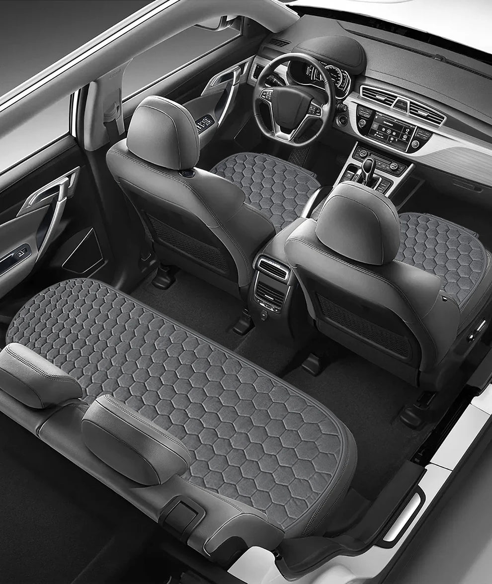 Winter short plush car single piece seat cushion thickened warm front single seat square cushion rear row long cushion