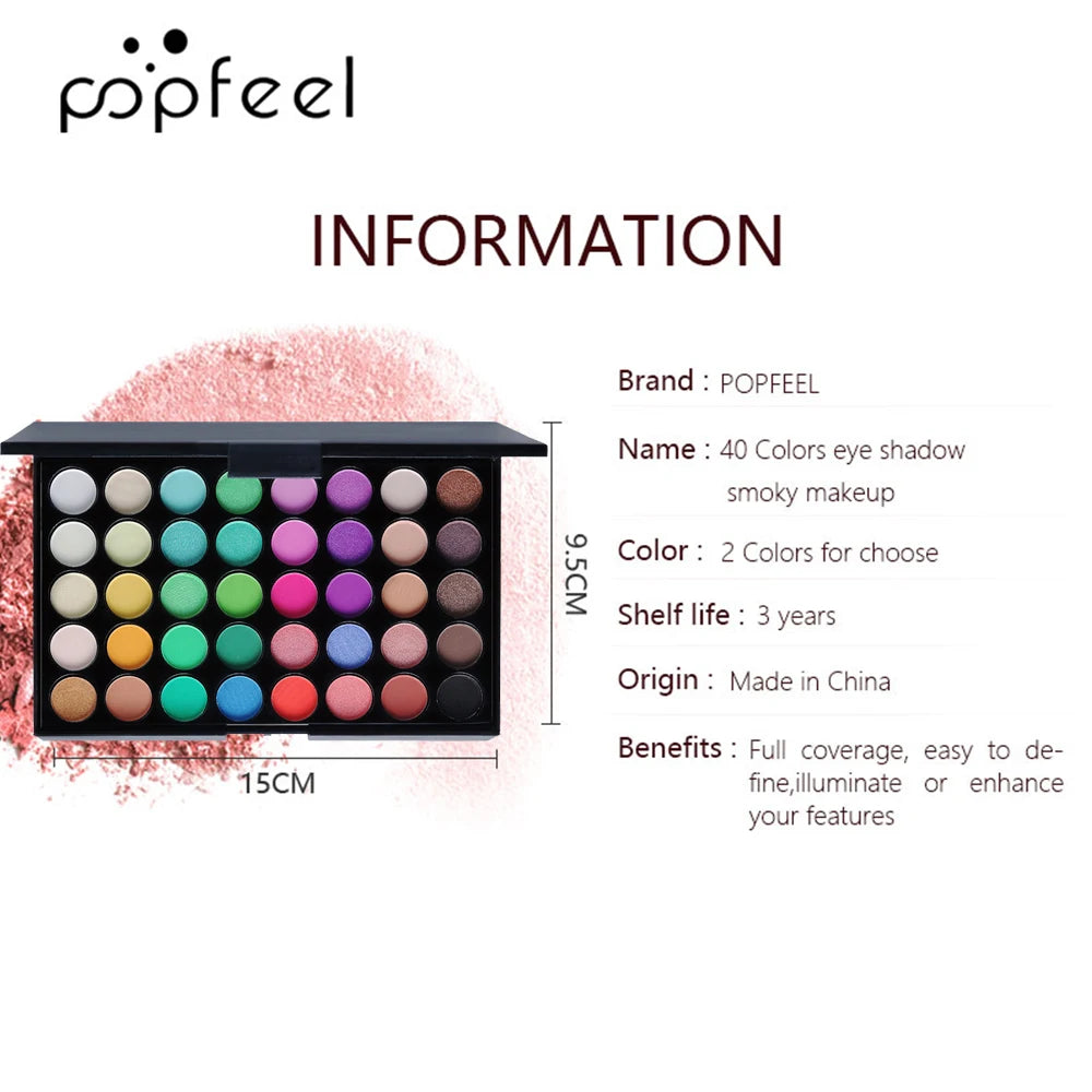 40 Color Highly Pigmented Makeup Palette Long Lasting Blendable Natural Colors Eye Shadow Palette Natural Nude