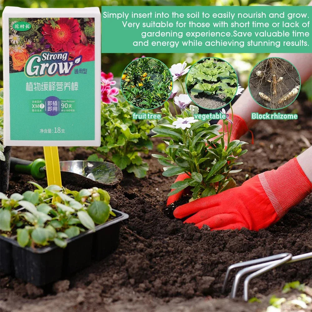 Plant Nutrition Bars Nitrogen Phosphorus Potassium for Healthy Growth of Plant Fruit Vegetables Flowers Compound Fertilizer