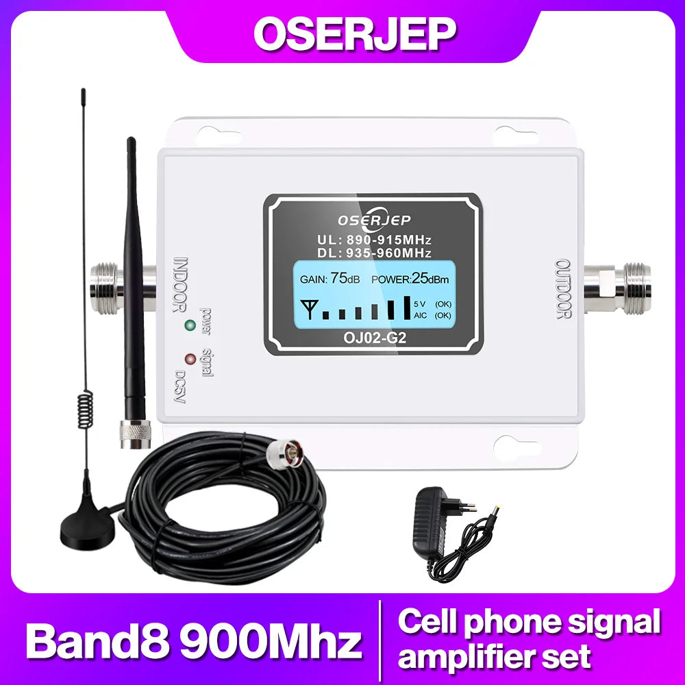 Fullset 850/900/1800/2100MHZ Booster GSM 1800 2g 4g LTE Cell Phone Signal Repeater Booster Mobile Phone Signal Amplifier