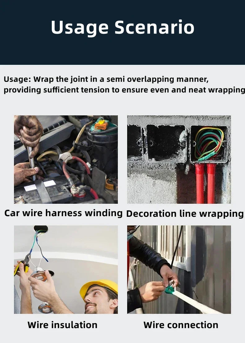 Electrical Tape PVC Electrical Flame Retardant Insulation Waterproof Tape Outdoor And Indoor Pressure Resistant Electrical Tape