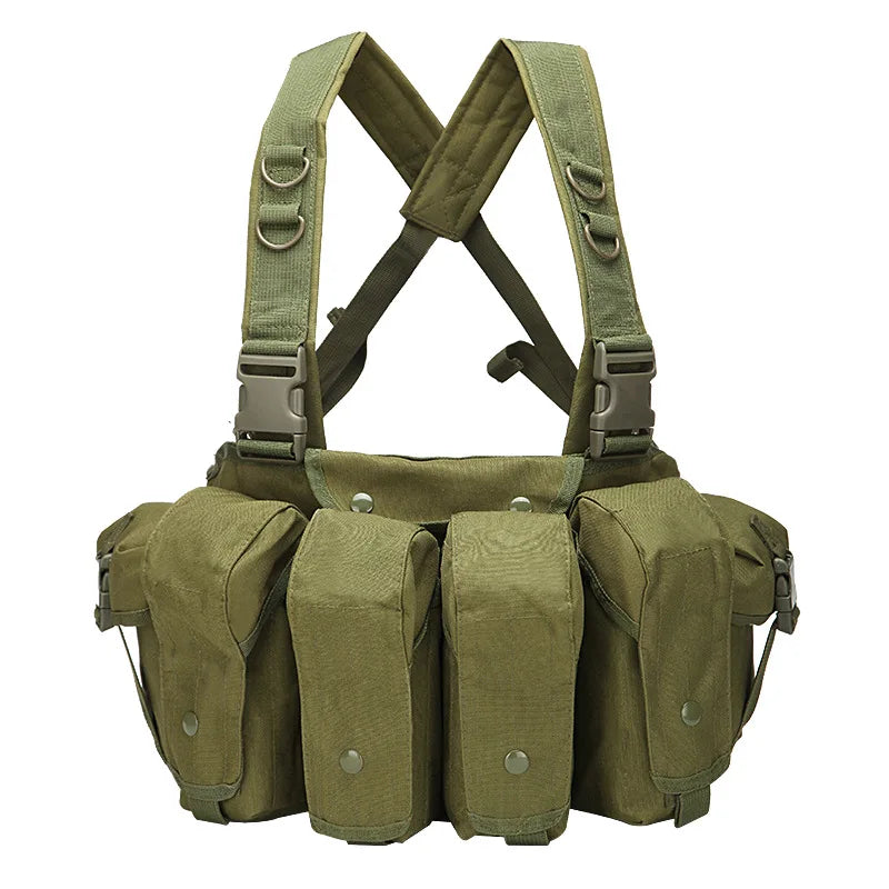 Tactical Vest MOLLE CS Training Equipment Hunting Chest Vest Security Quick Release AK Belly Pocket Vest Hunting Equipment