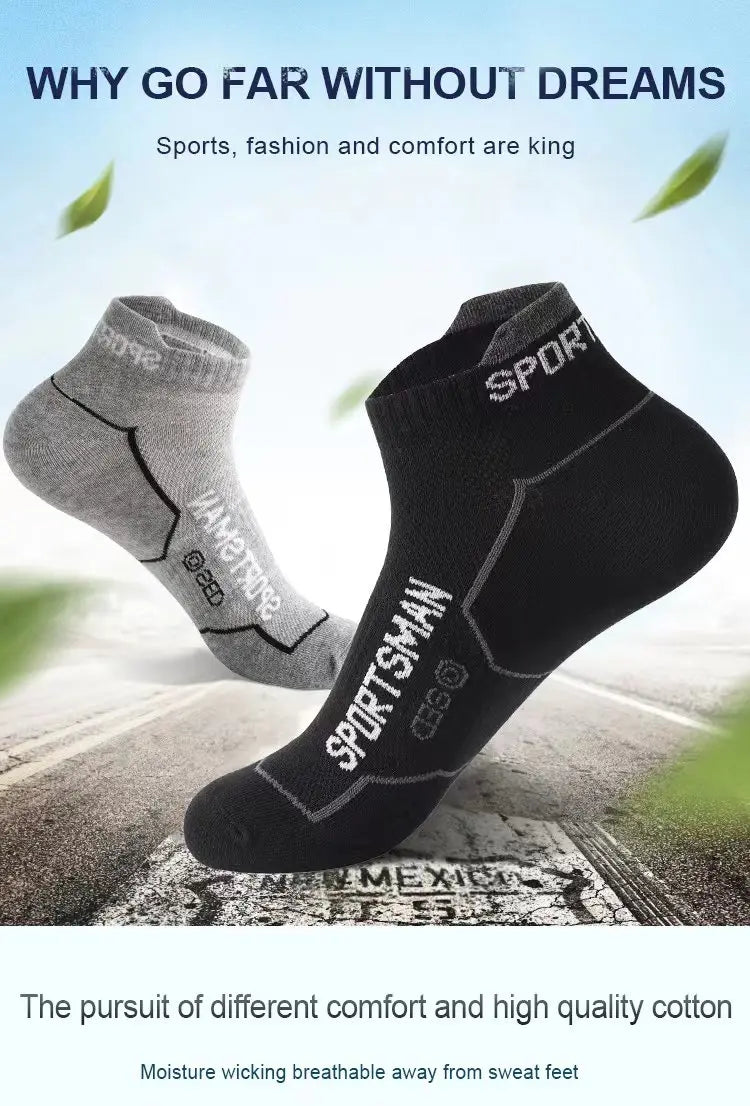 10 Pairs/ Lot Men Sport Socks Cotton Thin Mesh Socks Bright Color Running Socks Breathable Low Cut Sport Socks For Men