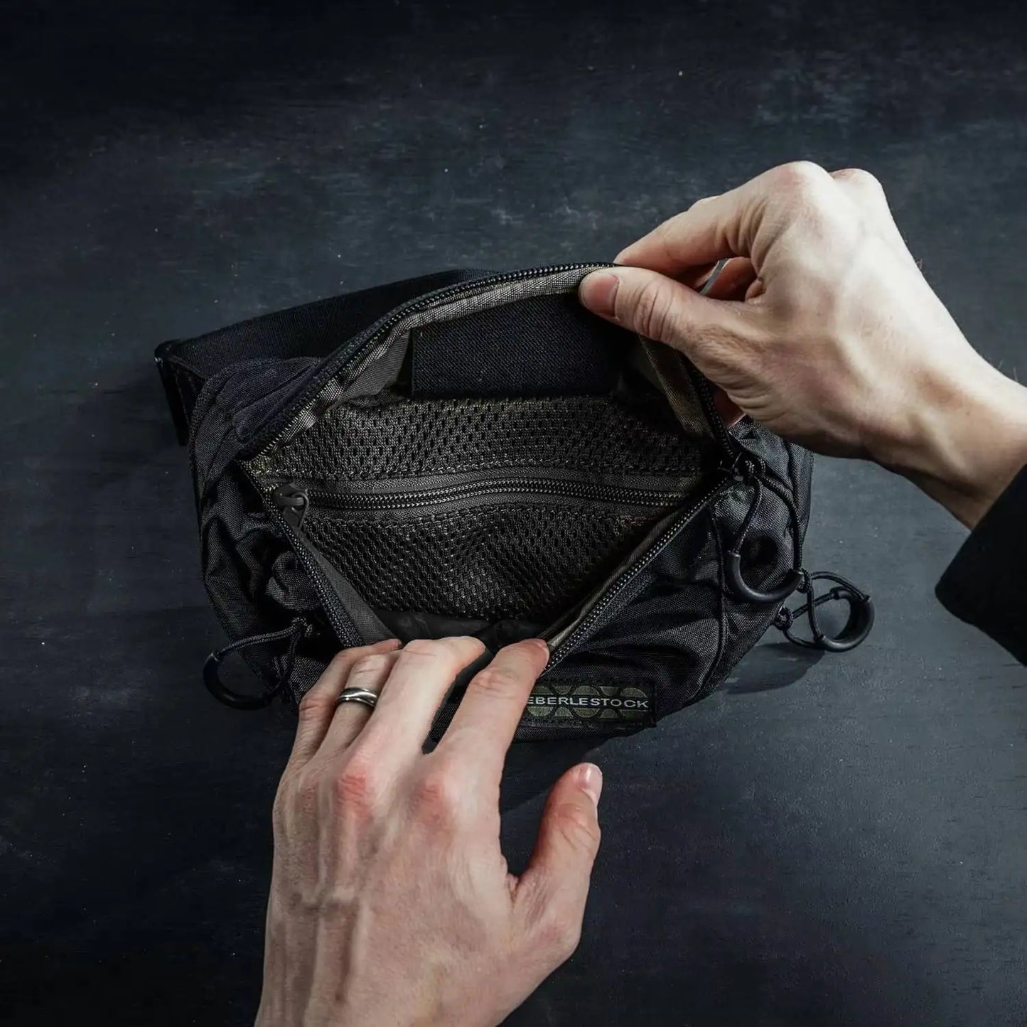 Bando Bag - Tactical Men's Fanny Pack w/Adjustable Waist Belt, Zippered Pockets, Compact Lightweight Belt Bag