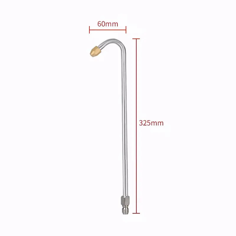 25°/90°/U High Pressure Washer Extension Wand With 1/4 Quick Connector Lance Spear With CurvedHead Rod Cleaning Tool for car