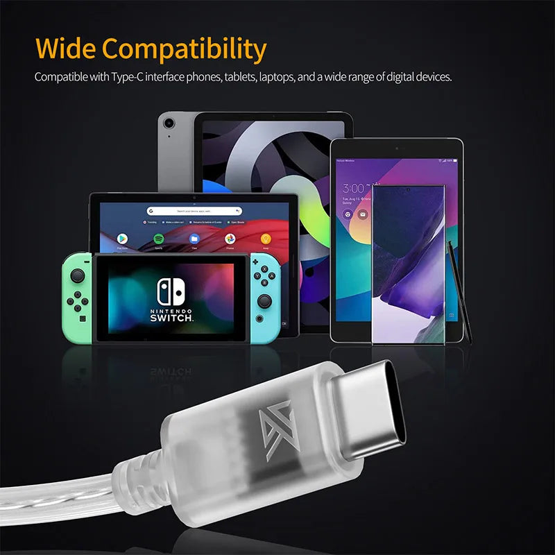 KZ Original Headphone Cable Type C Silver-Plated Upgrade Cable Replacement 2pin Earphone Wire For EDX Pro/ZS10 Pro/ZSN PRO