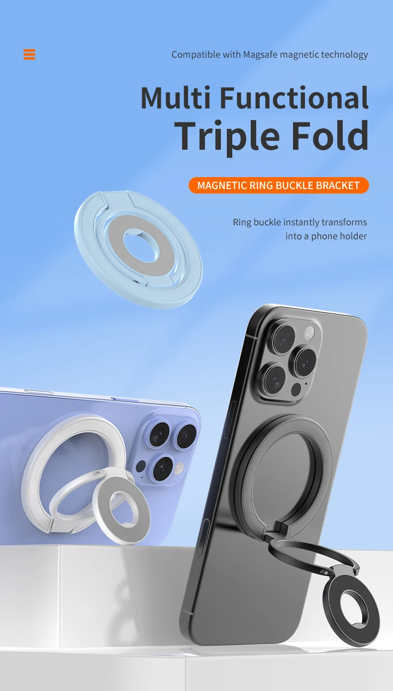 For Magsafe Cellphone Grip Double Sided Magnetic Ring Phone Holder Cellphones Stand Phone Accessories Support Telephone Grip Tok