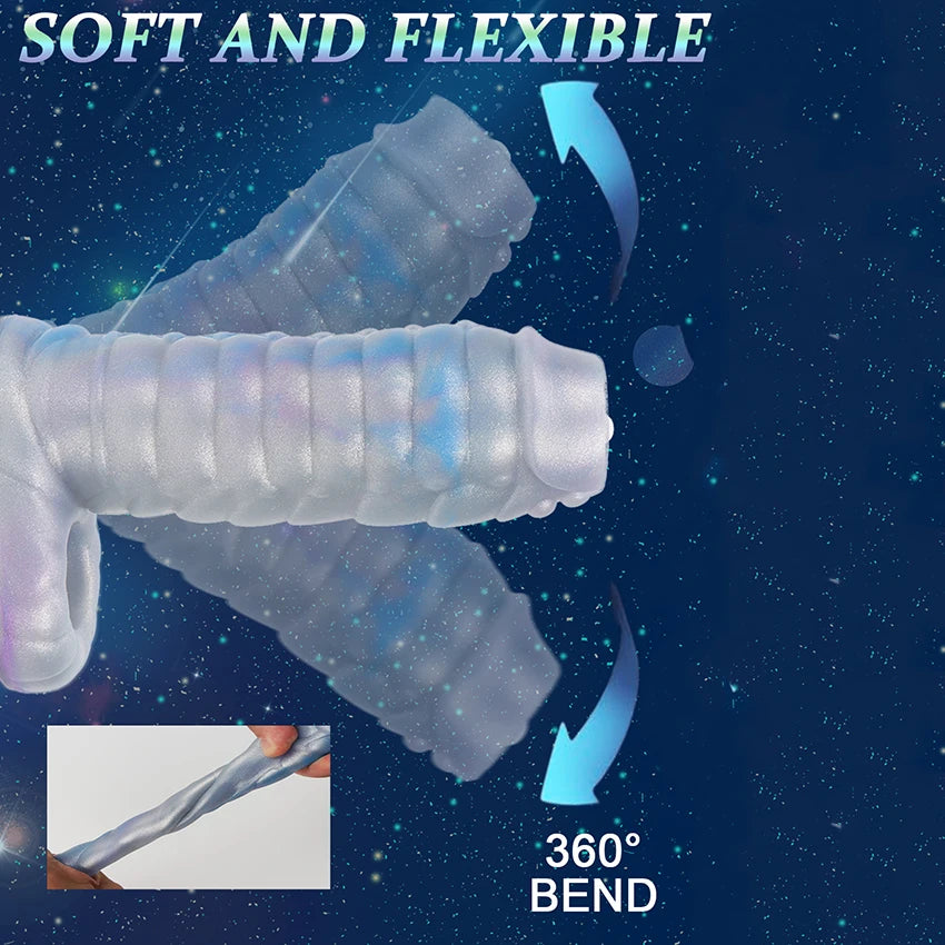Fantasy Ribbed Dragon Penis Sleeve Soft Silicone Sex Toys Sheath Cock Enlargement Hollow Animal Dildo  Male Masturbator Adult 18