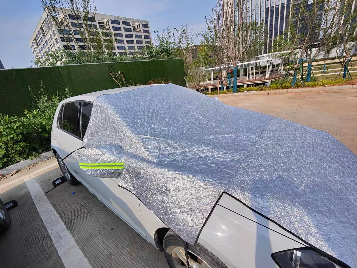 Car Covers Hail Protector Half Cover Protective Exterior Awning Sunshield Anti-hail Outdoor Waterproof Universal Windshield Dust