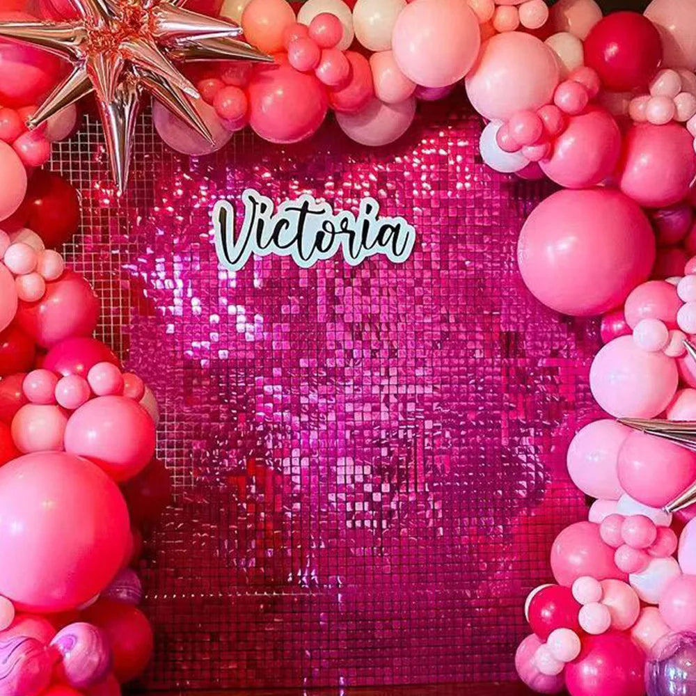 1000pc Shimmer Sequin Party Backdrop Curtain Metallic Foil Fringe Birthday Wedding Wall Decoration Photo Zone Booth Glitter Gold