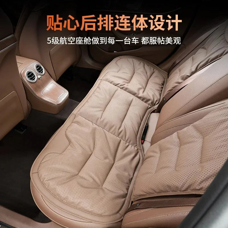Car Seat Cushion Premium Comfortable Leather Car Seat Cushion Thickened Non-slip Single Piece Front and Rear Seat Cushion