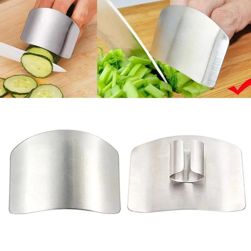 Stainless Steel Finger Protector Anti-cut Finger Guard Safe Vegetable Cutting Hand Protecter Kitchen Gadgets Kitchen Accessories